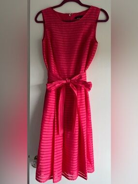 Tommy Hilfiger Vibrant Pink Textured Dress